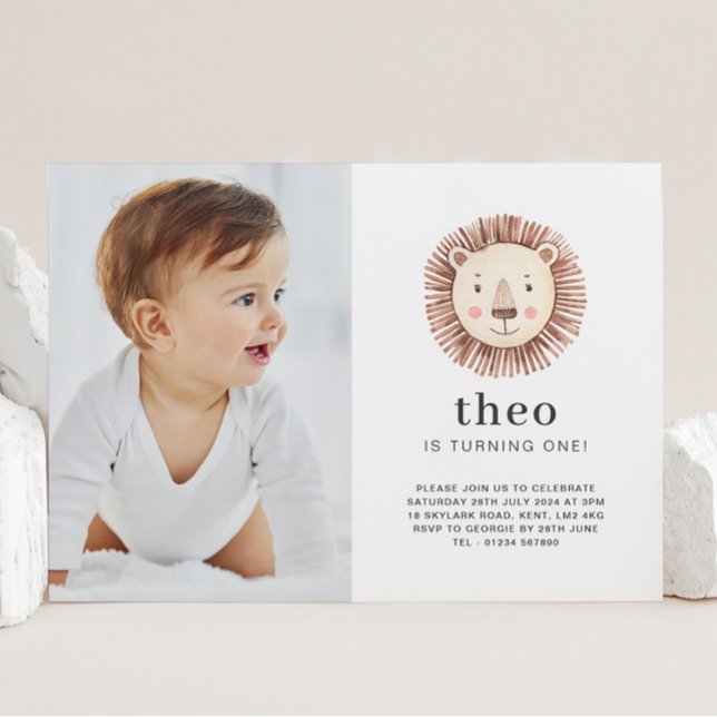 Lion Face Foto Einladung (Von Creator hochgeladen)