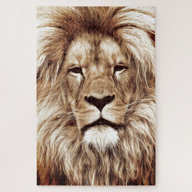 Lion Face Jigsaw Puzzle (Vertikal)