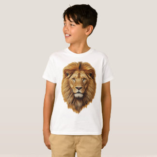 Lion Face Kids T-Shirt | Cute Jungle Animal Tee