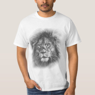 Lion Face Men's moderne elegante Vorlage T-Shirt