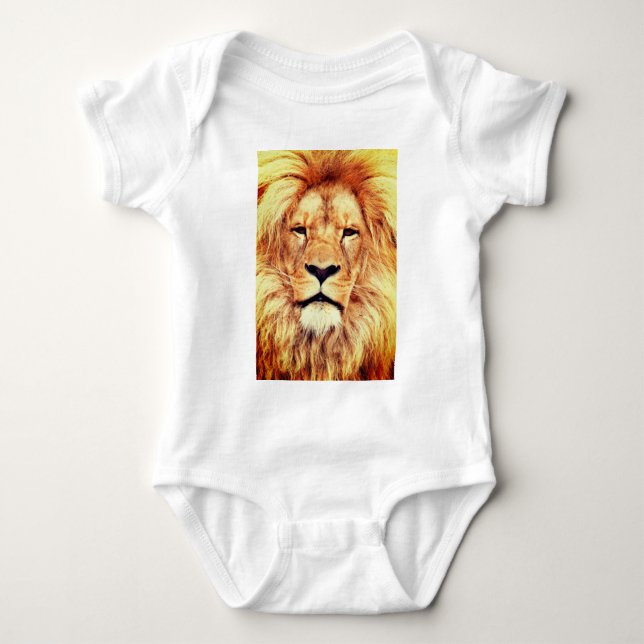 Lion Face Painting Artwork-17335 Baby Strampler (Vorderseite)