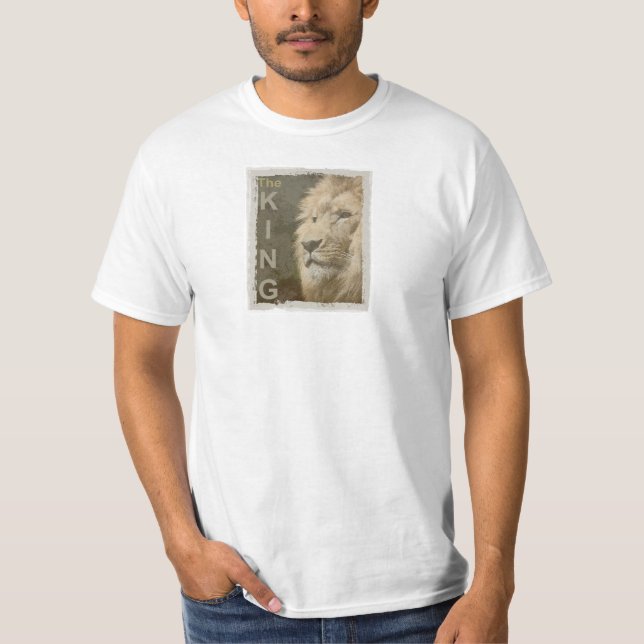 Lion Face Top Template Mens Value Modern Animal (Vorderseite)