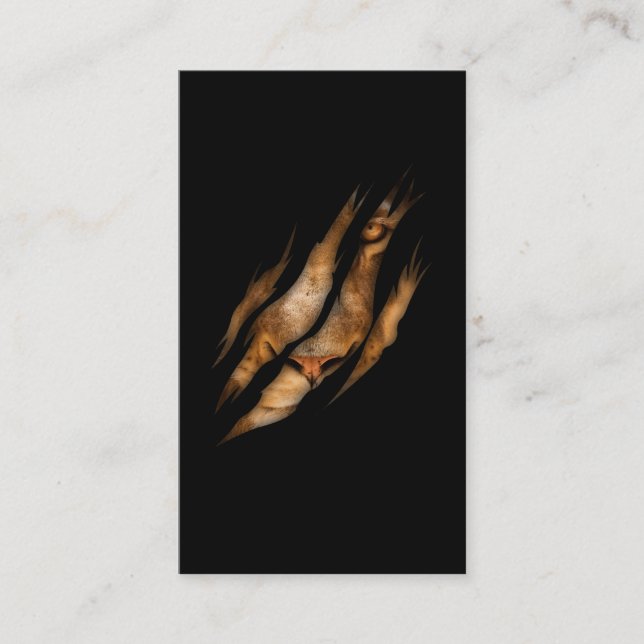 Lion Face Torn Claw Wild Animal Cat Safari King Visitenkarte (Vorderseite)