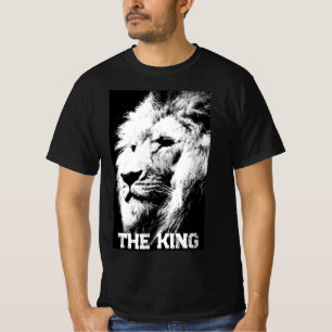 Lion Face Trendy Elegant Moderne Schwarz-Weiß T-Shirt