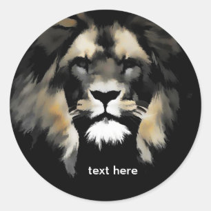 Lion Face Wildlife Stickers