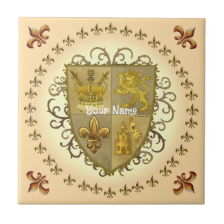 Lion Familienwappen Name Fliese