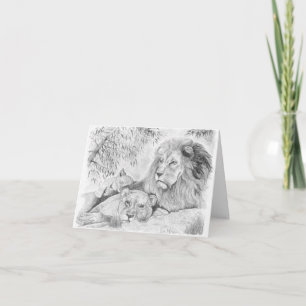 Lion Family Karte