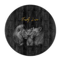 Lion Family Liebe - Schwarz & Weiß Kunst