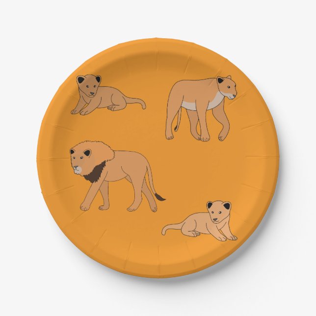 Lion Family Pappteller (Vorderseite)