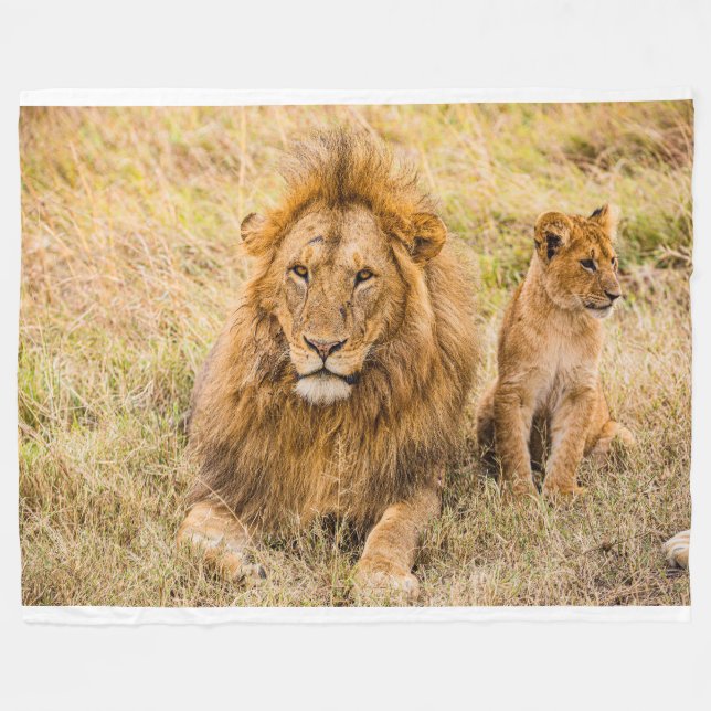 Lion Fleece Blanket (Vorderseite (Horizontal))