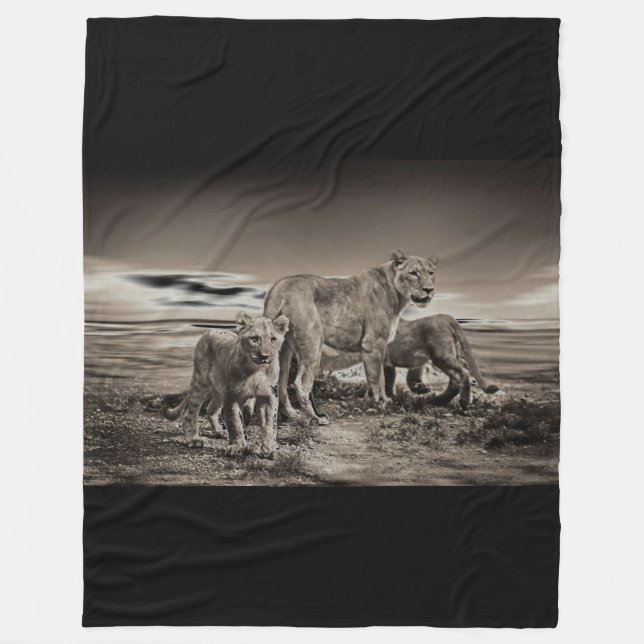 Lion Fleece Blanket (Vorderseite)