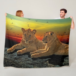 Lion Fleece Blanket