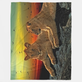 Lion Fleece Blanket