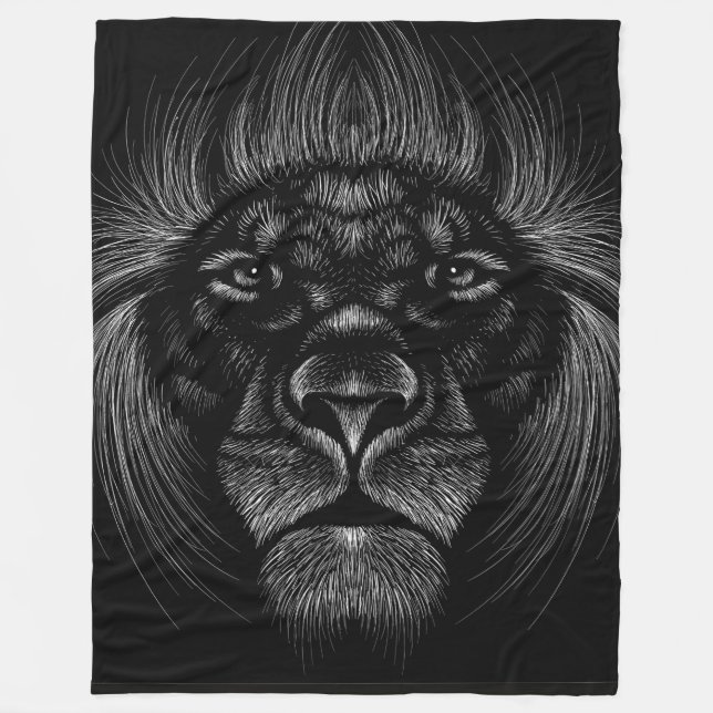 Lion Fleece Blanket (Vorderseite)