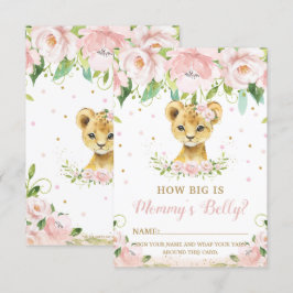 Lion Floral How Big is Mommy's Bly Game Card Einladung