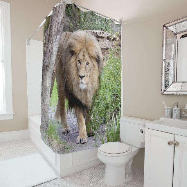 Lion Foto Druckdusche Cutrain Duschvorhang (Beispiel)