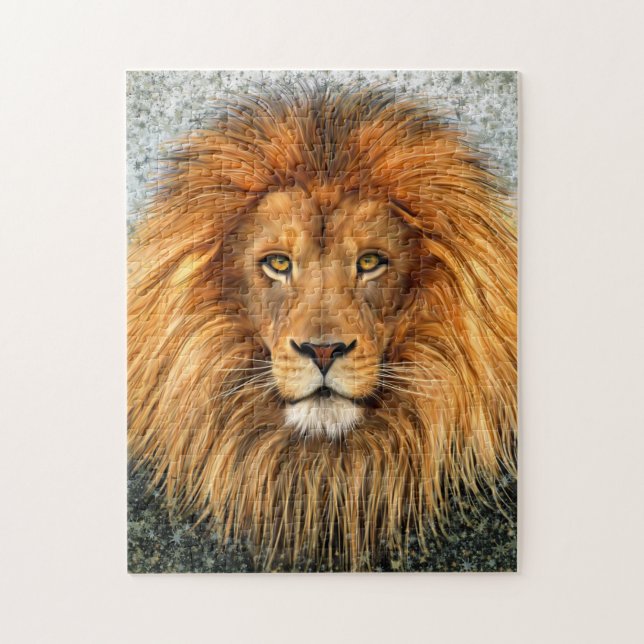 Lion Fotografie Paint Art Design Puzzle (Vertikal)