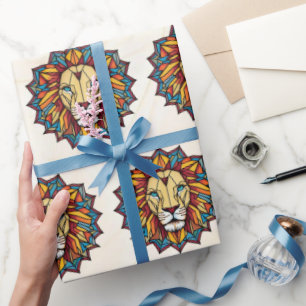 "Lion Geometric Pattern" Geschenkpapier