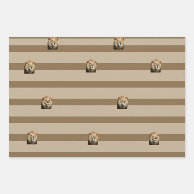Lion-Geschenkpackung Geschenkpapier Set (Vorderseite)