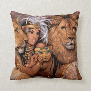 Lion Goddess Egyptian Princess Pillow Kissen