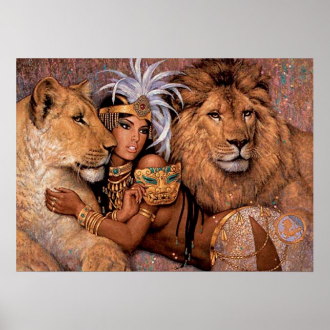 Lion Goddess Egyptian Princess Poster (Vorne)