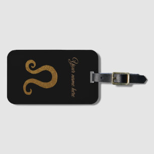 Lion Golden Astrologie-Zeichen Gepäckanhänger