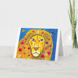 Lion Greeting Card Feiertagskarte