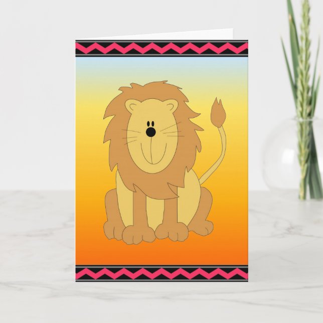 Lion Greeting Card Karte (Vorderseite)