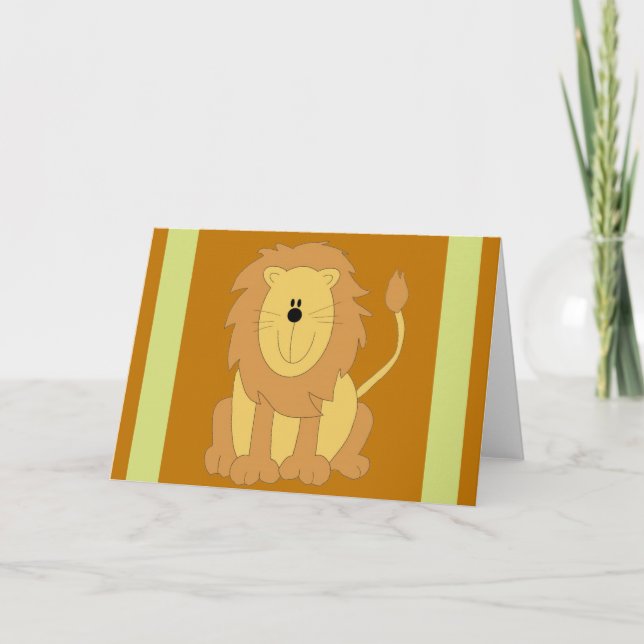 Lion Greeting Card Karte (Vorderseite)
