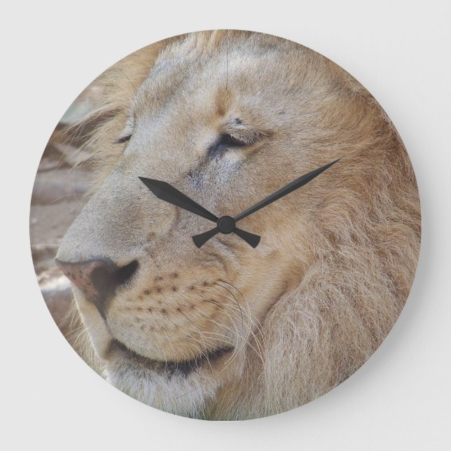 Lion Große Wanduhr (Vorderseite)