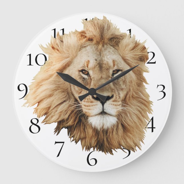 Lion Große Wanduhr (Vorderseite)