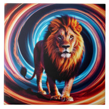 Lion Gyre Decorative Tile
