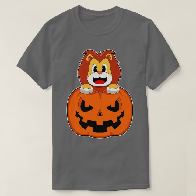 Lion Halloween Pumpkin T-Shirt (Design vorne)