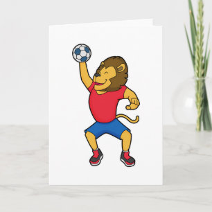 Lion Handball Spieler Handball Karte