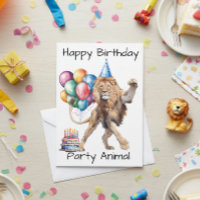 Lion Happy Birthday Party Animal