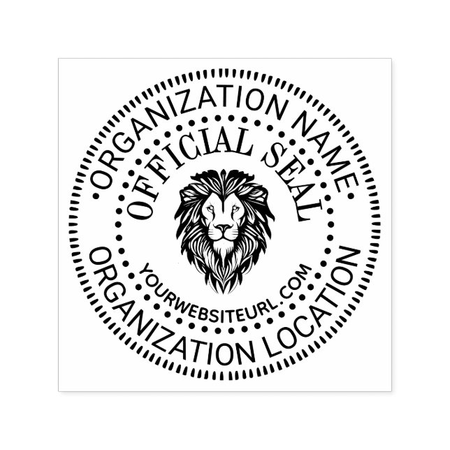 Lion Head #3 Generic Offiziell Siegel Name Loc URL Permastempel (Design)