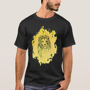 Lion Head Africa Big Cat Mane farbenfrohe Löwen T-Shirt