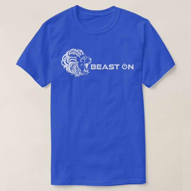 Lion Head Beast auf Gym Motivation Fitness Redewen T-Shirt (Design vorne)
