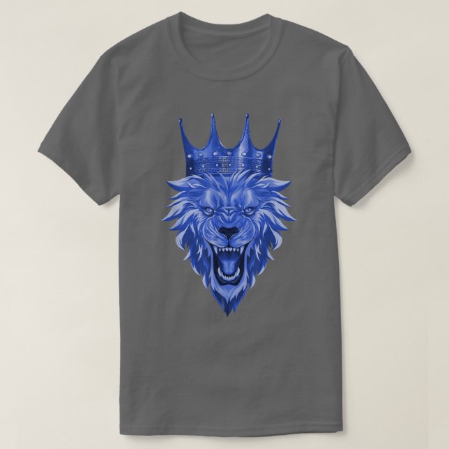 Lion Head Crown Workout Beast King Motivation Gym T-Shirt (Design vorne)