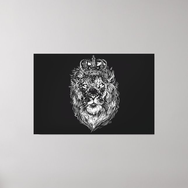 lion head design with wonderful charisma leinwanddruck (Vorderseite)