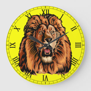 lion head große wanduhr