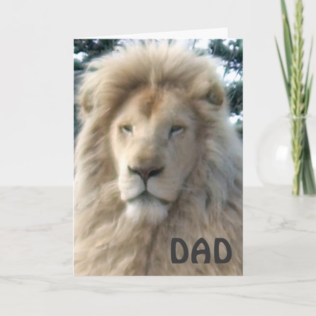 Lion Head 'Happy Vatertag' Karte (Vorderseite)