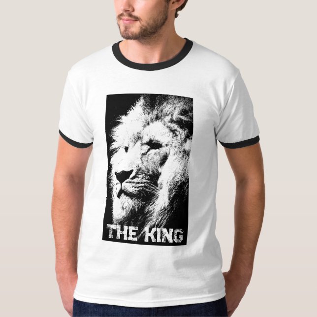 Lion Head King Mens Template Elegant Modernes Desi T-Shirt (Vorderseite)