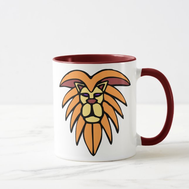 Lion Head Necktie Tasse (Rechts)