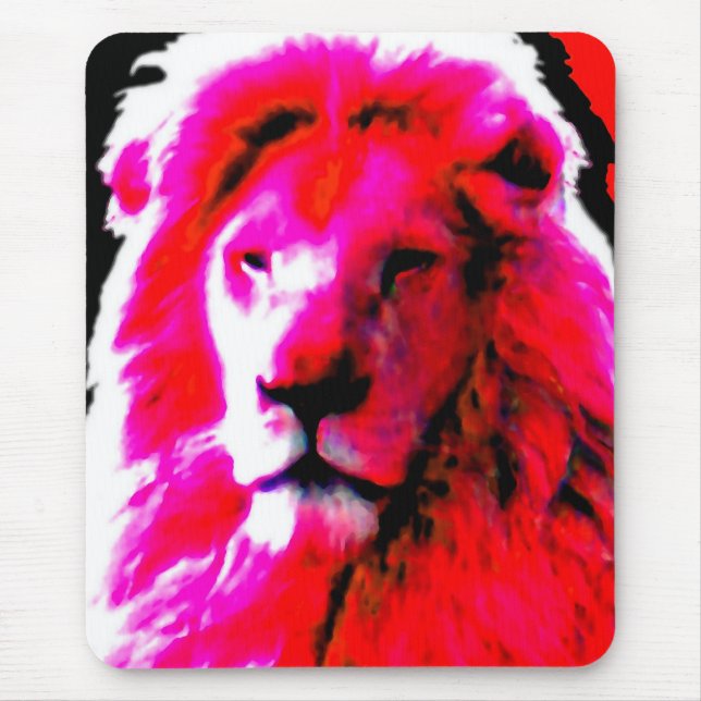 Lion Head Pink mousepad (Vorne)