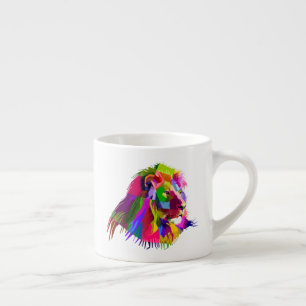 Lion Head Prismatischer Pop Art Design-62502 Espressotasse