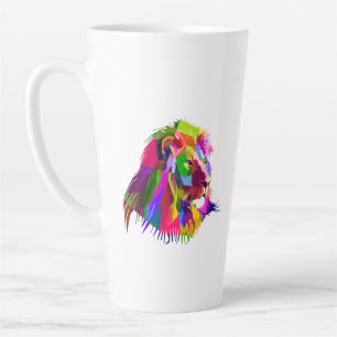 Lion Head Prismatischer Pop Art Design-62502 Milchtasse