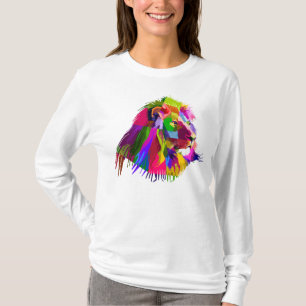 Lion Head Prismatischer Pop Art Design-62502 T-Shirt