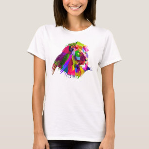 Lion Head Prismatischer Pop Art Design-62502 T-Shirt