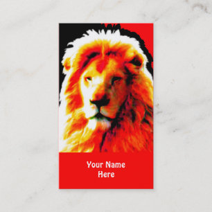 Lion Head Red Visitenkarte rot